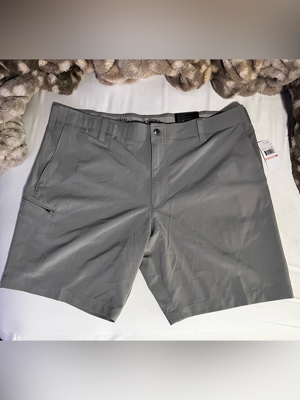 Callaway Men's Gray Performance Flat-Front Golf Shorts